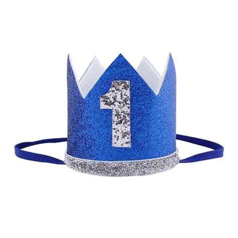 Cute Baby Birthday Party Cap Boys Girls Priness Crown Number 1st 2 3