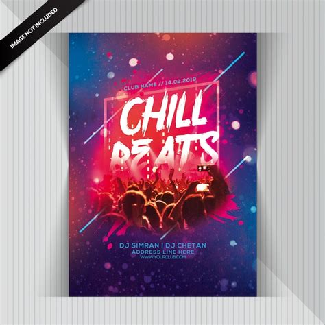 Chill Beats Party Flyer Archivo Psd Premium