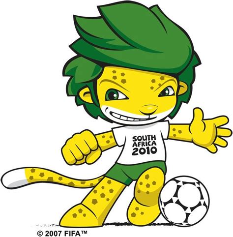 Zakumi Fifa World Cup 2010 Mascot Бэмби дисней Футбол Мифология