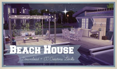 Sims 4 Luxury Beach House Download Cc Creators Links Dinha