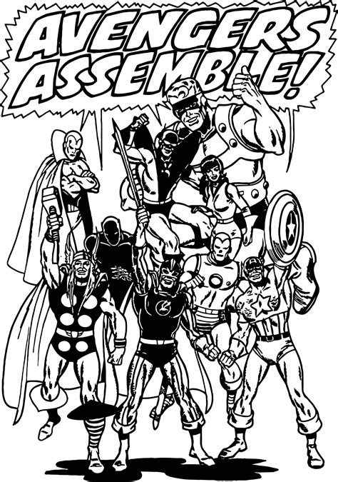 Easy Avengers Assemble Coloring Pages
