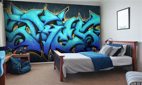 Whether you want inspiration for planning graffiti bedroom or are building designer graffiti bedroom from scratch, houzz has 66 pictures from the best designers, decorators, and architects in the country, including molly mcginness interior design and wael farran interior architecture. Graffiti Wallpaper for your Teenager's Bedroom | Wallsauce USA