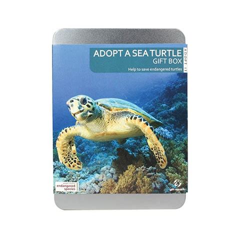 Blue hibiscus honu turtles sticker. Adopt a Sea Turtle - from Gift Republic