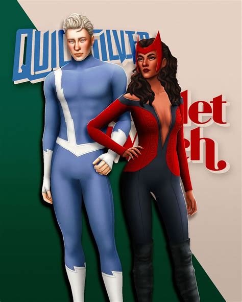 Scarlet Witch And Quicksilver Suits Mal In 2023 Sims 4 Clothing Sims