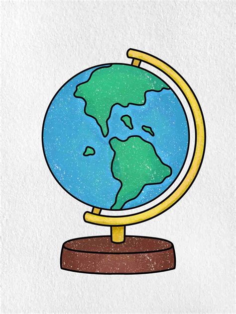 How To Draw A Globe Helloartsy