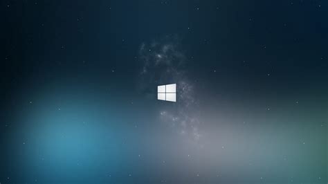 Hình Nền Windows 10 Chủ Nghĩa Tối Giản Màu Xanh Da Trời Logo