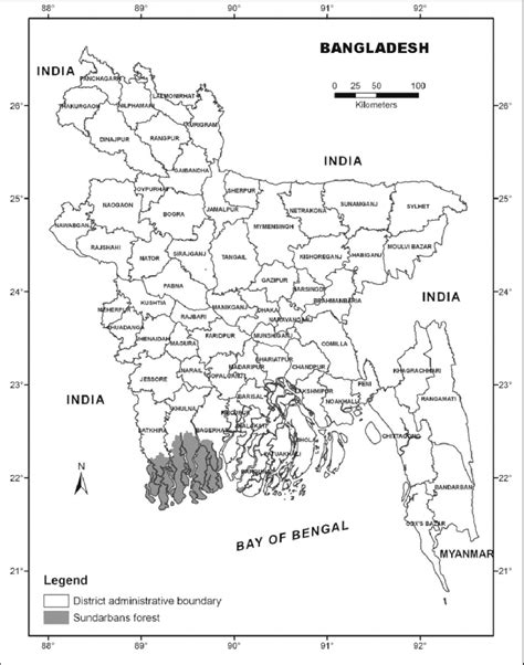 District Administrative Map Of Bangladesh Download Scientific Diagram