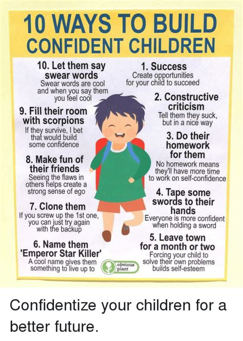10 Ways To Build Confident Children 10 Let Them Say Swear Words Swear