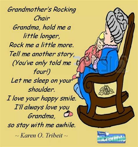 Grandmothers Rocking Chair Quote Pinterest