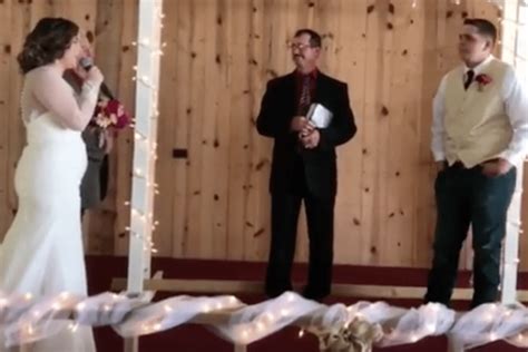 this bride sang to her groom as she walked down the aisle