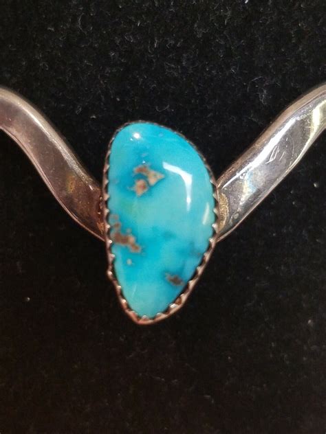 Navajo Alison Begay Turquoise Sterling Silver Bracelet Gem
