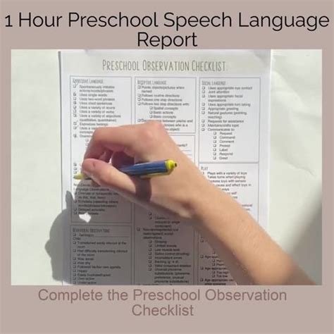 1 Hour Preschool Speech Language Assessment Case History Report Bundle