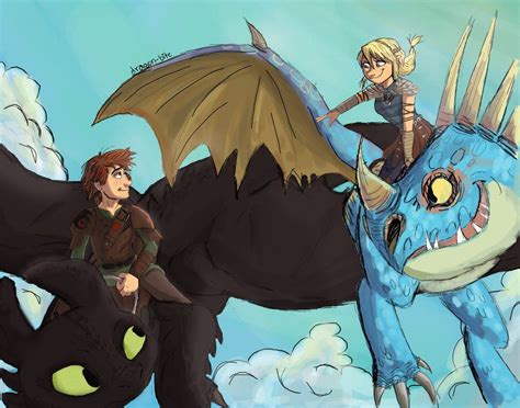 Hiccup And Toothless And Astrid And Stormfly From Dreamworks Dragons Race To The Edge Hiccup