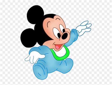 Baby Mickey Mouse Disney Cartoon Clip Art Images On Blue Baby Mickey