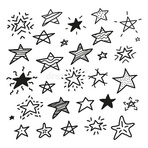 Set Of Doodle Stars Stock Vector Illustration Of Shape 228796291