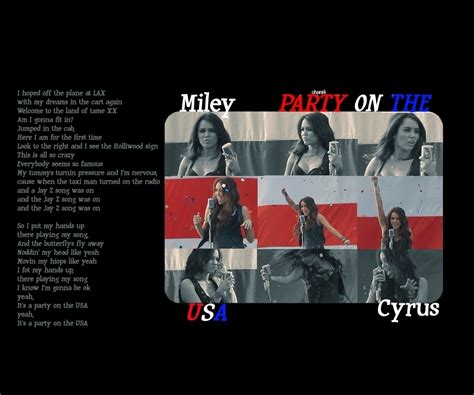 Party In The Usa Party In The Usa Miley Cyrus Fan Art 17769318 Fanpop