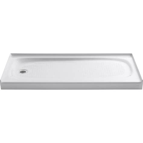 Shop Kohler Salient White Cast Iron Shower Base 30 In W X 60 In L With