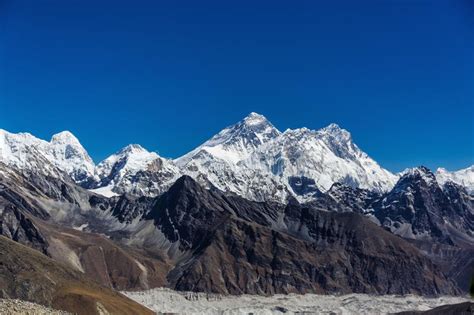 Snowy Mountains Of The Himalayas Stock Photo Image Of Amadablam