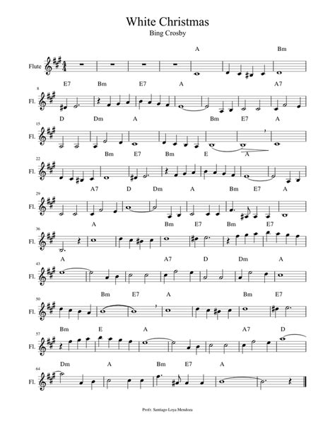 White Christmas Bing Crosby Sheet Music For Flute Download Free In