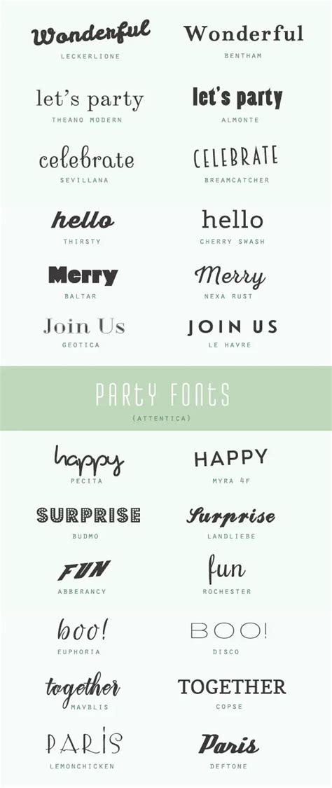 Free And Fabulous Party Fonts A Subtle Revelry