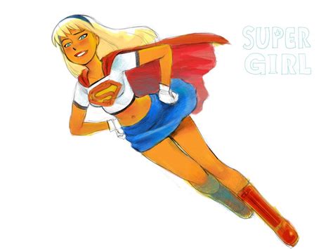 Ramb Chop Supergirl Dc Comics Dcau Superman Series 1girl Blonde Hair Blue Eyes Cape