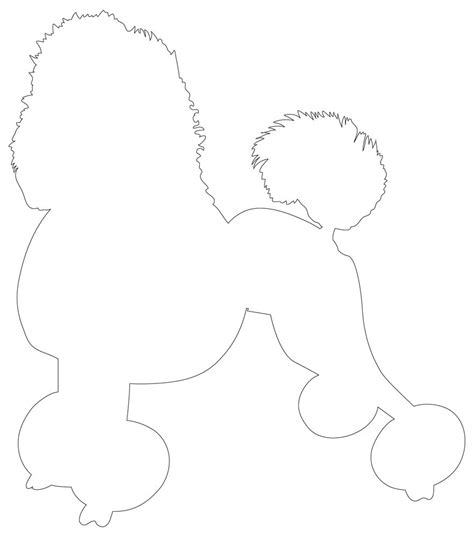 Poodle Outline Coloring Pages Applique Stencil Coloring Pages