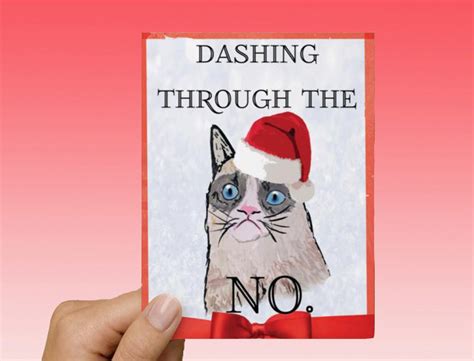 Grumpy Cat Christmas Card Etsy