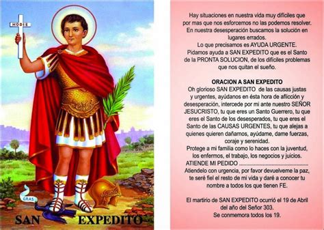 Oración A San Expedito Para Vencer Las Pruebas