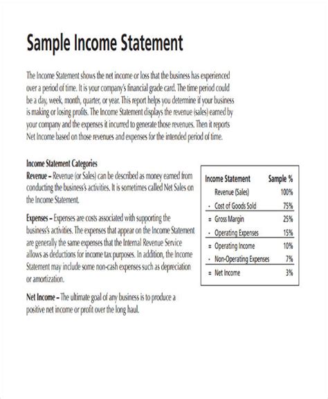 Under the accrual basis the revenues. FREE 53+ Income Statement Examples & Samples in PDF ...