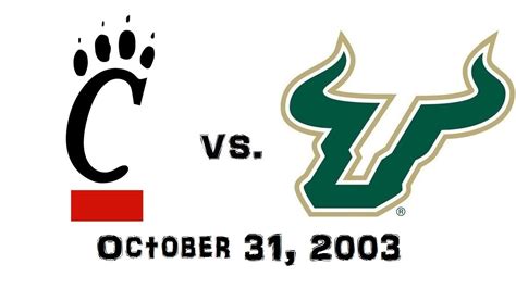 October 31 2003 Cincinnati Bearcats Vs South Florida Bulls Full