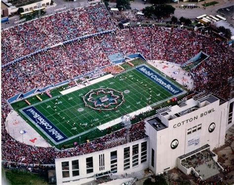 Aerial View Of The Cotton Bowl Fairground Park Dallas Texas Nfl