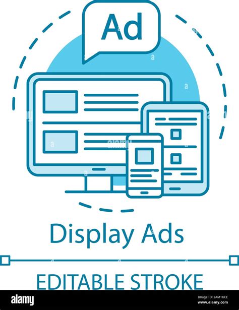 Display Ads Turquoise Concept Icon Digital Ads Online Advertisement