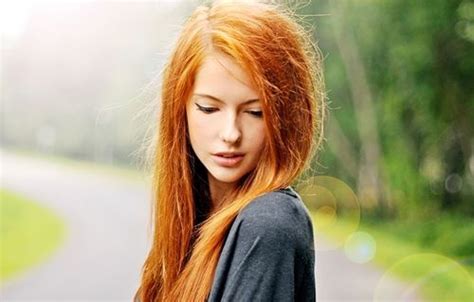Girl Orange Hair Photography Image 454511 On
