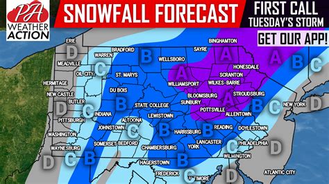 First Call Snowfall Forecast Timing For Tuesdays Disruptive Winter