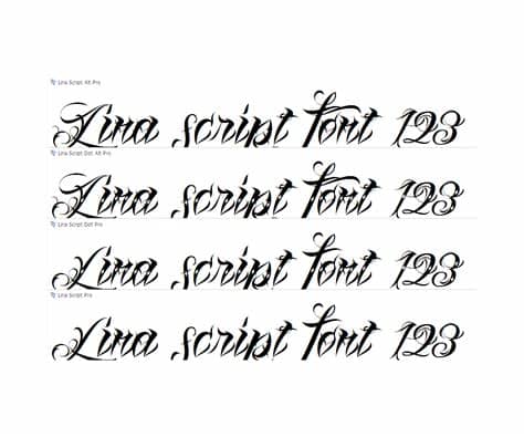 Script fonts for tattoos is one way to express your unique creativity. Script tattoo font family - calligraphy tattoo fonts ...