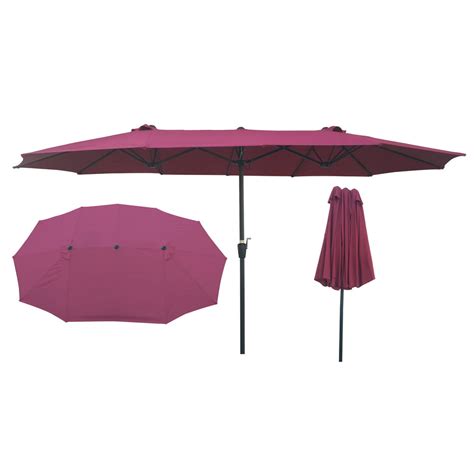 Outdoor Double Sided Market Umbrella Extra Large Twin Umbrellas With