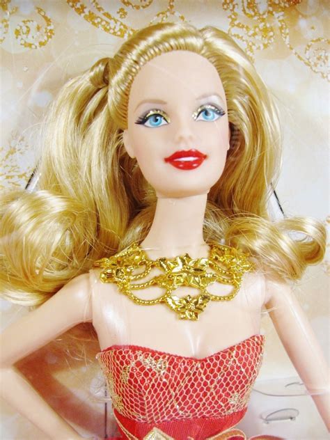 NRFB HOLIDAY Christmas BLONDE BARBIE Doll Collector Mattel Inc Fast Free Ship