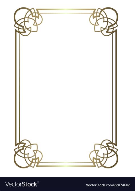Highlight your canvas artwork with elegant floater frames. Golden elegant frame Royalty Free Vector Image