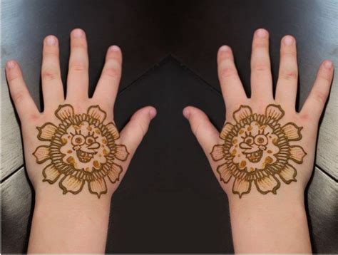Very Easy And Simple Mehndi Design For Kids Rectangle Circle