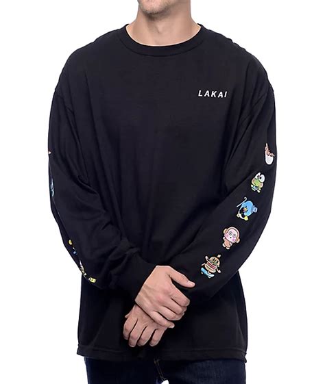 Lakai X Hello Sanrio Verticals Black Long Sleeve T Shirt Zumiez