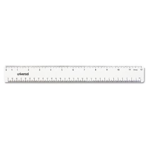 Universal Acrylic Plastic Ruler 12 Clear Ea Unv59022 Walmart
