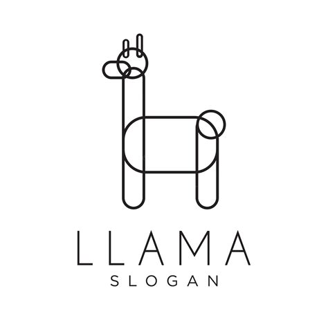 Premium Vector Llama Logo Linear Design Template