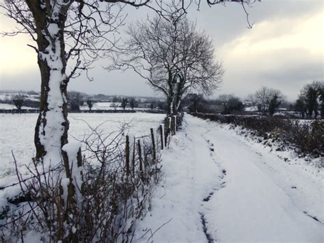 Snow Along A Country Lane Ballynaquilly © Kenneth Allen Cc By Sa20