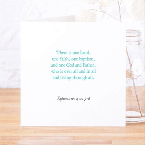 One Baptism Classic Bible Verse Card By Faith Hope And Love Designs