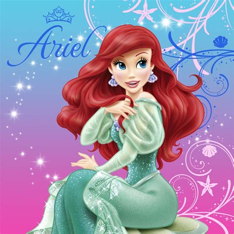 Ariel The Little Mermaid Sparkle Lunch Napkins 16ct