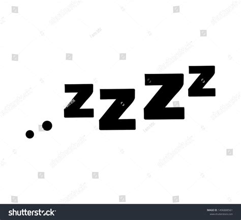 Zzzz Black Sleeping Text Isolated On Stock Vector Royalty Free