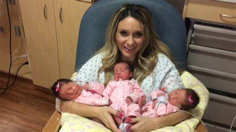 Mom Holds Triplets For The First Time Youtube