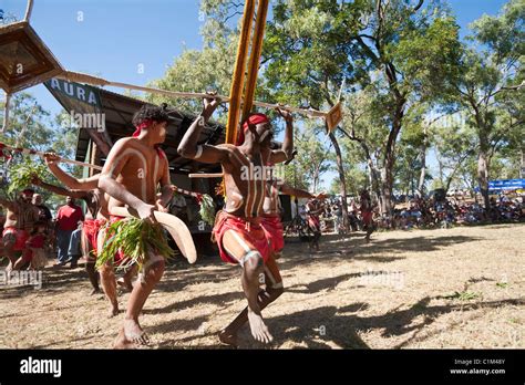 Indigenous Dancers At The Laura Aboriginal Dance Festival Laura
