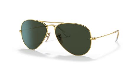 Ray Ban Rb3025 Aviator Aviation Collection 58 Green Classic G 15 And Gold Sunglasses Sunglass