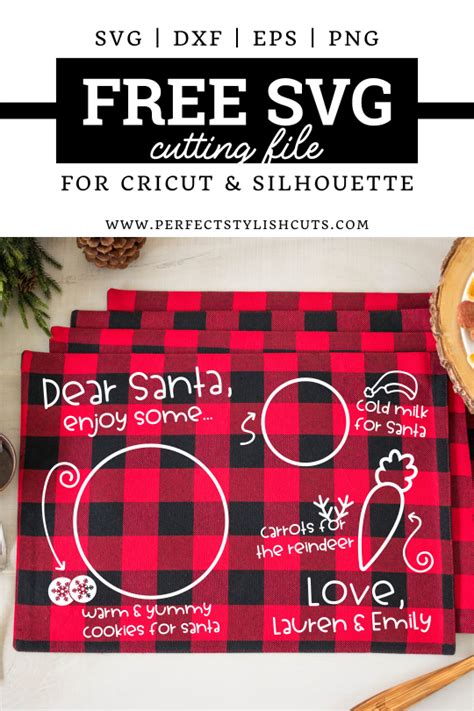 Free Dear Santa Placemat SVG File - PerfectStylishCuts | Free SVG Cut
